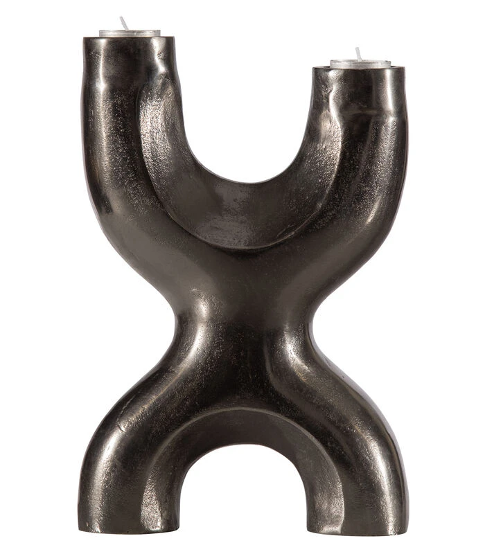 Exclusive Don Kaarsenstandaard X-Vorm - Metaal - Zwart - 30x20x8 1 Exclusive Don Kaarsenstandaard X-Vorm - Metaal - Zwart - 30x20x8