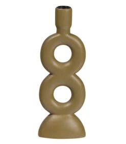 BePureHome Gap Double Kandelaar - Porselein - Sepia - 27x10x6