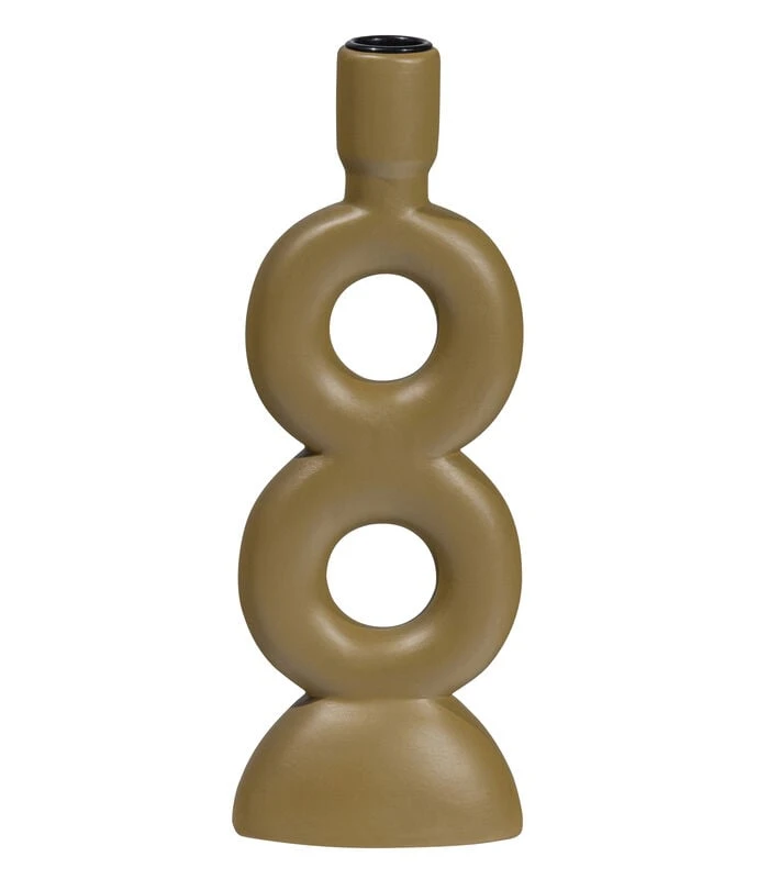 BePureHome Gap Double Kandelaar - Porselein - Sepia - 27x10x6 1 BePureHome Gap Double Kandelaar - Porselein - Sepia - 27x10x6