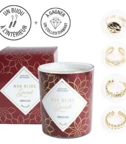 Geurkaars Lotus Met Gouden Messing Ring -Kaarsen Voor Thuis 64a4d03c6e0546c29fee3aa8fb53709c