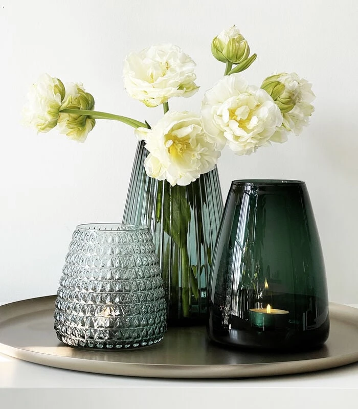 DIM Vaas Stripe Medium Groen 3 DIM Vaas Stripe Medium Groen - Afbeelding 3