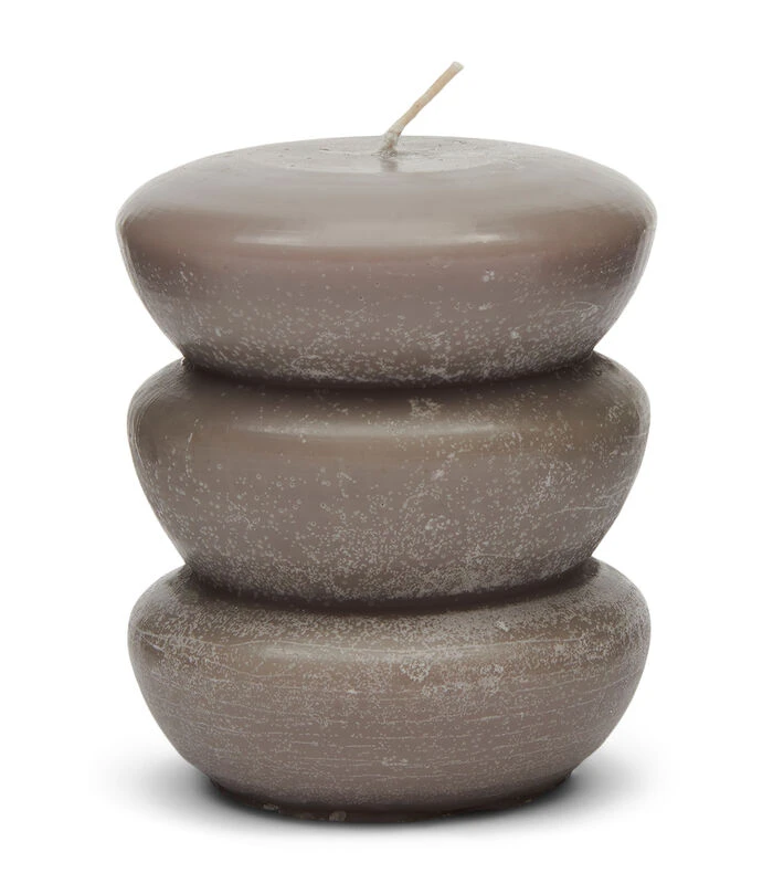 Stompkaars RM Bauble Grijs - 9x11 Cm 1 Stompkaars RM Bauble Grijs - 9x11 Cm