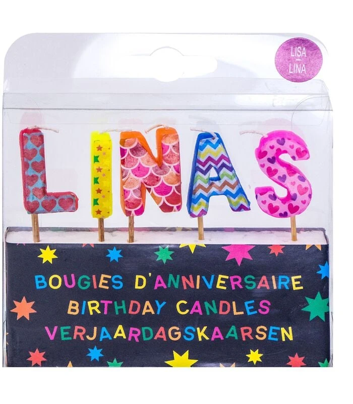 Verjaardagskaarsen Namen Lisa En Lina 1 Verjaardagskaarsen Namen Lisa En Lina