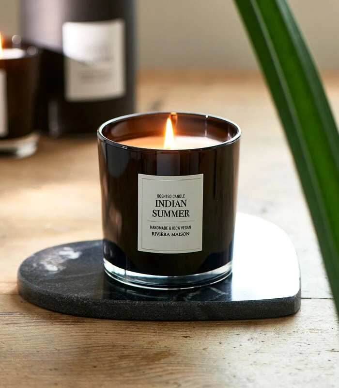 Geurkaars In Glas - RM Indian Summer Geurkaarsen M - Zwart 2 Geurkaars In Glas - RM Indian Summer Geurkaarsen M - Zwart - Afbeelding 2