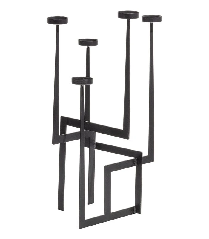 Dash Kandelaar - Metaal - Zwart - 51x30x30 5 Dash Kandelaar - Metaal - Zwart - 51x30x30 - Afbeelding 5