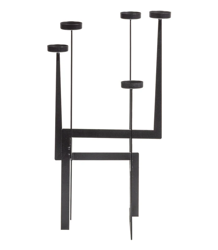 Dash Kandelaar - Metaal - Zwart - 51x30x30 2 Dash Kandelaar - Metaal - Zwart - 51x30x30 - Afbeelding 2