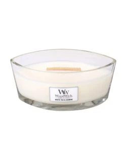 WoodWick Kaars White Tea & Jasmine Ellipse Kaars
