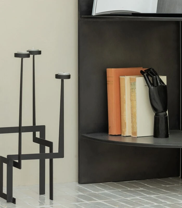 Dash Kandelaar - Metaal - Zwart - 51x30x30 4 Dash Kandelaar - Metaal - Zwart - 51x30x30 - Afbeelding 4