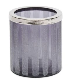 Waxinelichthouder Glas, Theelichthouder Streep - Santa Monica - Paars