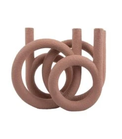 PRESENT TIME Kandelaar Rings - Terracotta Oranje - 38x14,5x30 Cm