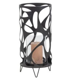 Jago Windlicht - Metaal - Zwart - 40x19x19 -Kaarsen Voor Thuis c763ae4578f44147a4172bf0e4a77c71
