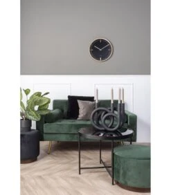 PRESENT TIME Kandelaar Rings - Polyresin - Zwart - 38x14,5x30cm -Kaarsen Voor Thuis d275a742eb7f4babb4f0f19c19d108e8