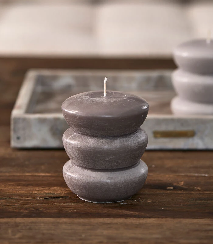 Stompkaars RM Bauble Grijs - 9x11 Cm 2 Stompkaars RM Bauble Grijs - 9x11 Cm - Afbeelding 2