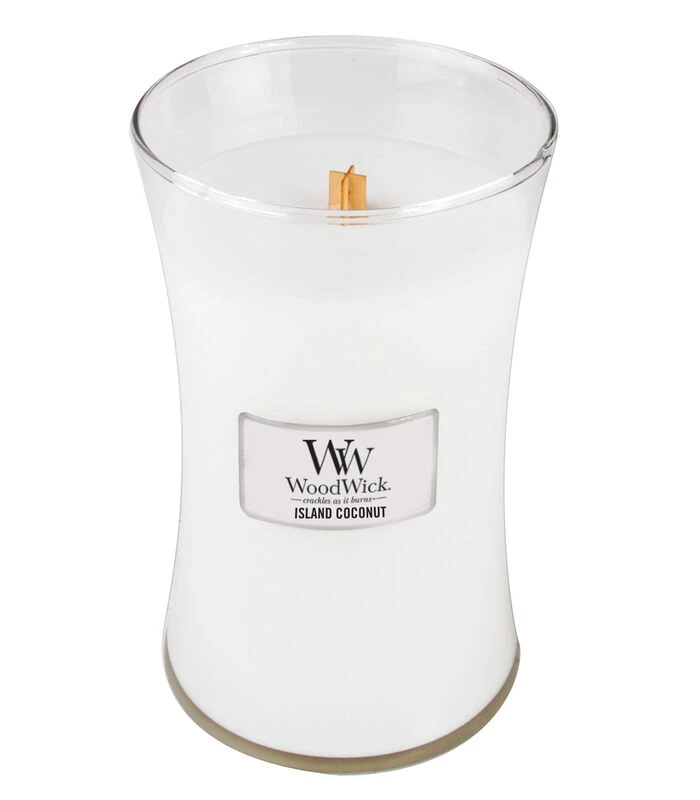 WoodWick Kaars Island Coconut Large Kaars 1 WoodWick Kaars Island Coconut Large Kaars