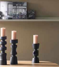 Midi Kandelaar - Mangohout - Zwart - 29x12x12 -Kaarsen Voor Thuis f3da10737775447fa5e30055e0010d8a