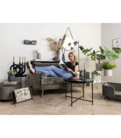 PRESENT TIME Kandelaar Rings - Polyresin - Zwart - 38x14,5x30cm -Kaarsen Voor Thuis f6542a1c41da4573aaac409256bce5f5