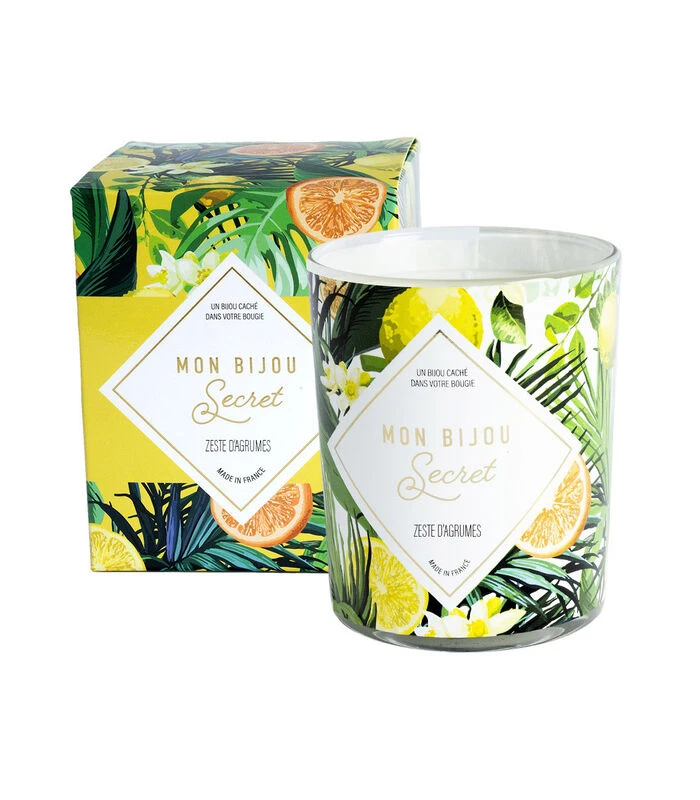 Geurkaars Citrus Met Zilveren Oorbellen 1 Geurkaars Citrus Met Zilveren Oorbellen